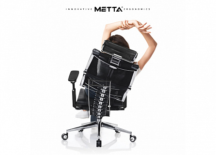 Фото Кресло эргономичное ЙОГА / YOGA 4DF B2-10D, 3D поясничный упор, слайдер, экокожа Infinity 3