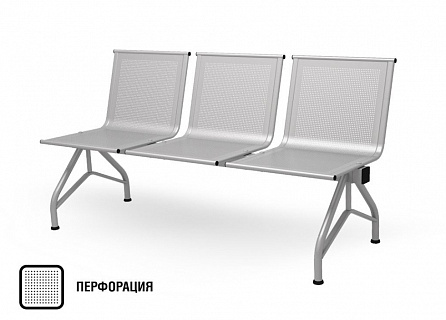 Фото Трехместные секции STEEL | СТИЛЛ СМ 86/2, 1550х600х780мм 1